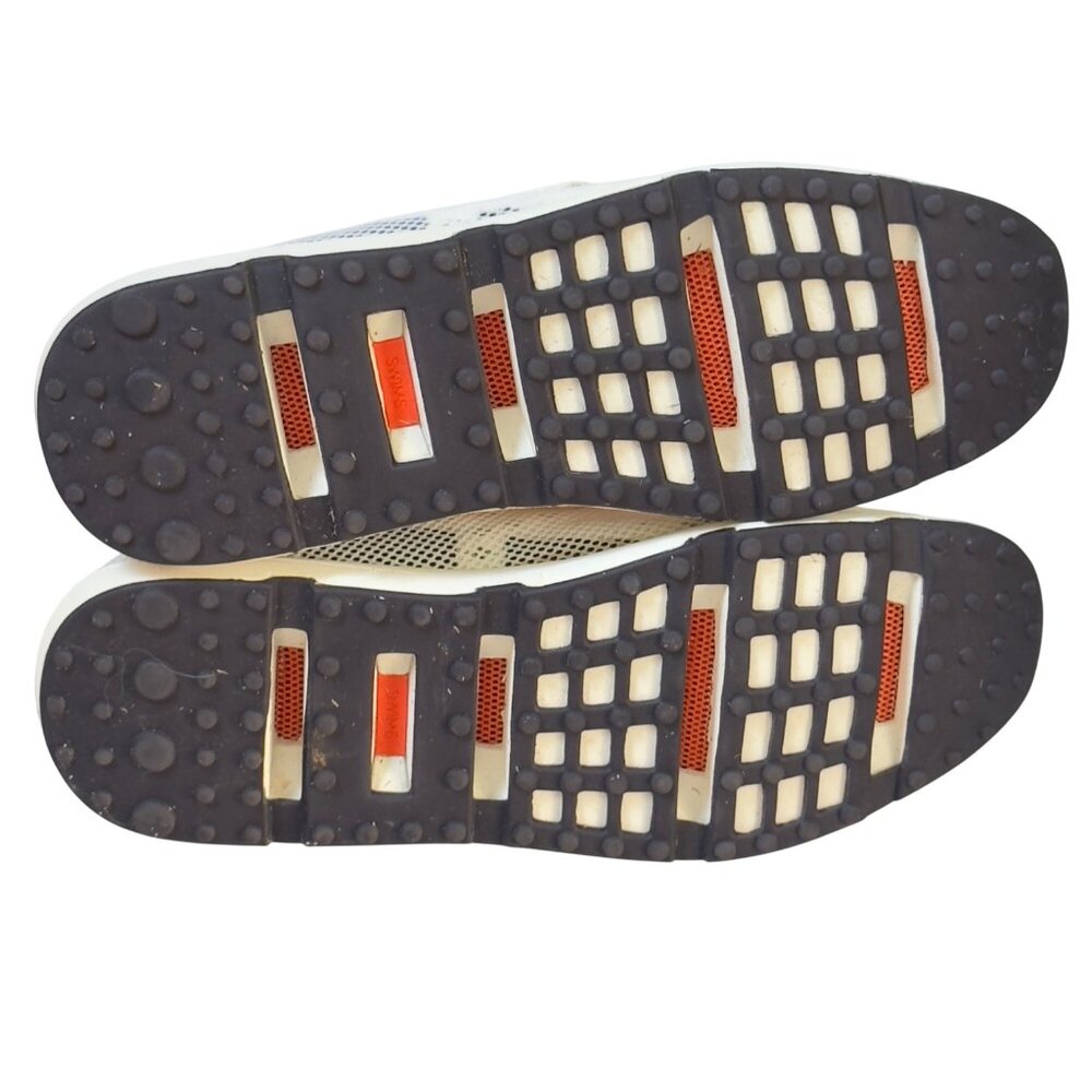 Swims White & Red Mesh Lace-Up Loafers - Picture 7 of 8